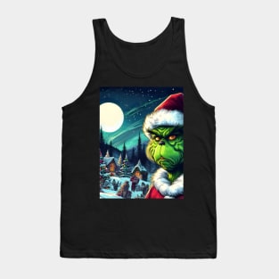 Whimsical Holidays: Grinch-Inspired Artwork and Festive Delights Tank Top